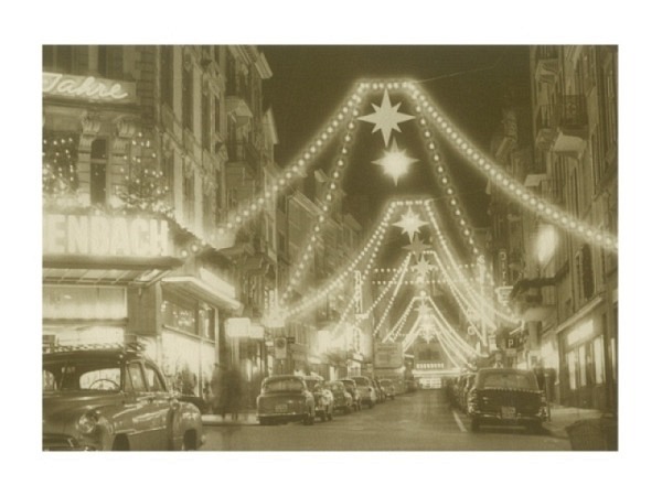 Postkarte Zürich A6 Rennweg Weihnachten um 1958