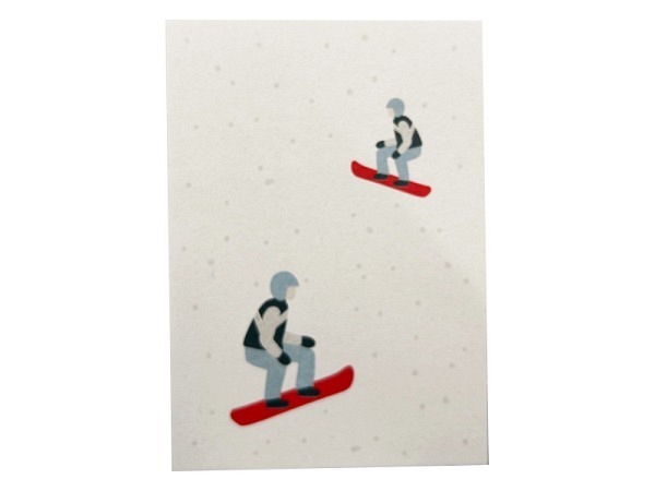 Postkarte Ava&Yves Snowboarder A6