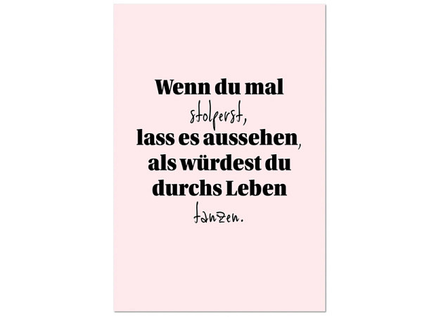 Postkarte Keitcards Wenn du mal stolperst