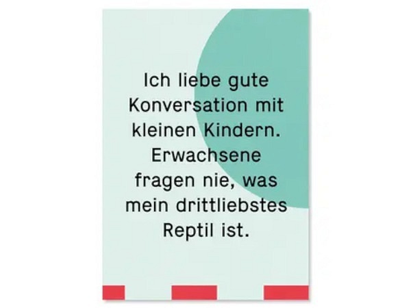 Postkarte Kleine Prints Ich liebe gute Konversation 