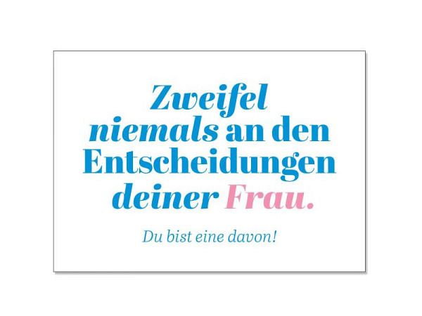 Postkarte 17;30 Hamburg Entscheidung deiner Frau A6