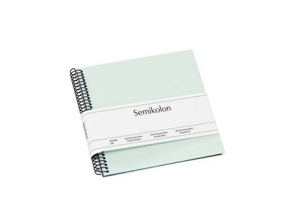 Fotoalbum Semikolon Economy Piccolino black 17x17cm Moss mintgrün
