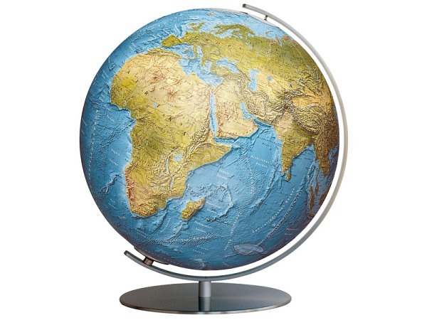 Globus Columbus Duorama 34cm Edelstahl-Fuss, Acrylglaskugel