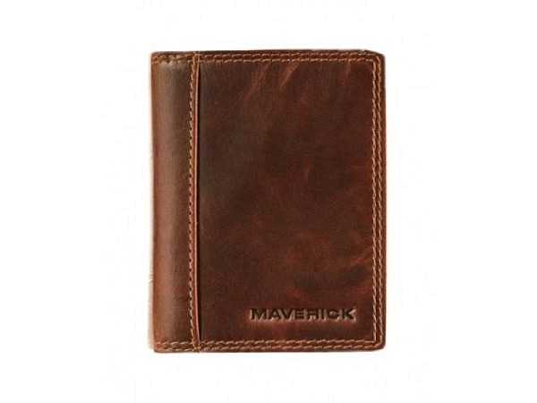 Kreditkartenetui Brepols Maverick Rough Gear Leder dunkelbraun 