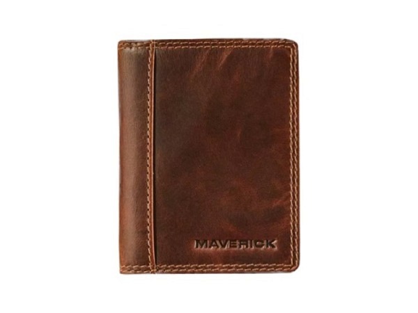 Kreditkartenetui Brepols Maverick Rough Gear Leder dunkelbraun 