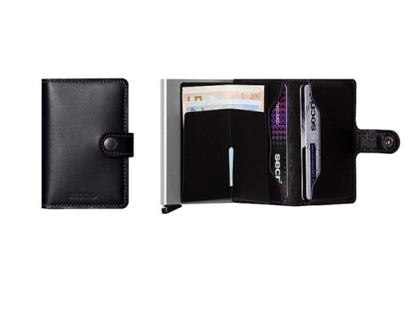 Kreditkartenetui Secrid Miniwallet original schwarz Leder