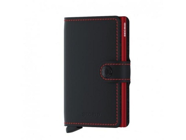 Kreditkartenetui Secrid Miniwallet Matte schwarz & rot