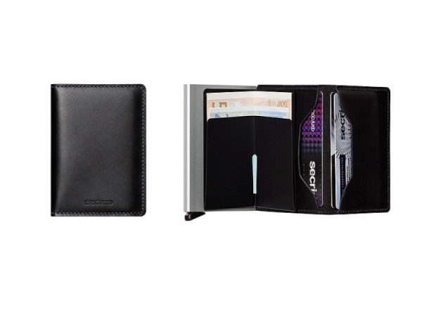 Kreditkartenetui Secrid Slimwallet original schwarz, Leder