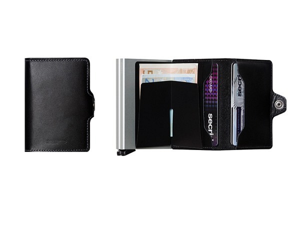 Kreditkartenetui Secrid Twinwallet original schwarz, Leder