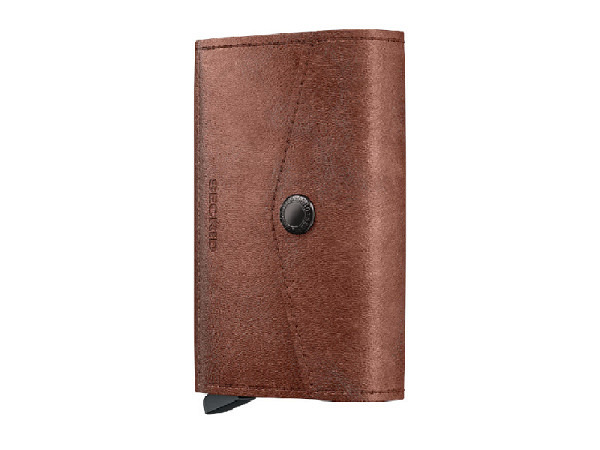 Kreditkartenetui Secrid Envelope Vintage Cognac, Leder mit Knopfverschluss, fasst bis zu 8 Karten