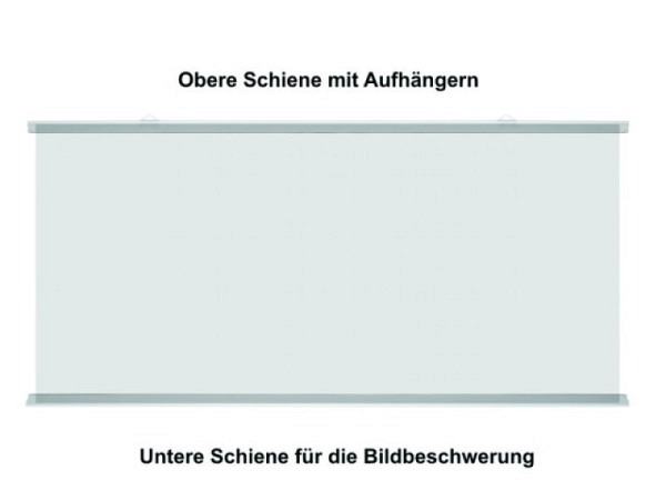 Posterschiene transparent 42cm lang aus Kunststo..