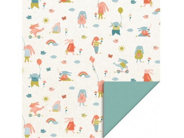 Geschenkpapier HOP Sweet Bunny Misty Green 70cm x 3m Rolle