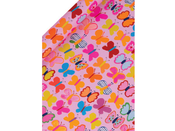 Geschenkpapier Glick Pink Butterflies 2m