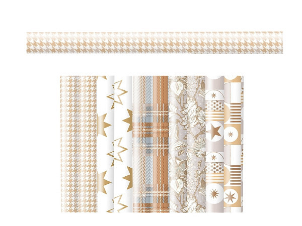 Geschenkpapier Artebene weiss-gold 70x200cm Rolle