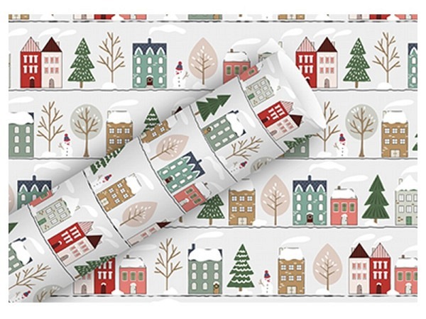 Geschenkpapier Braun&Company Christmas Town 70cmx2m, 70g, Rolle