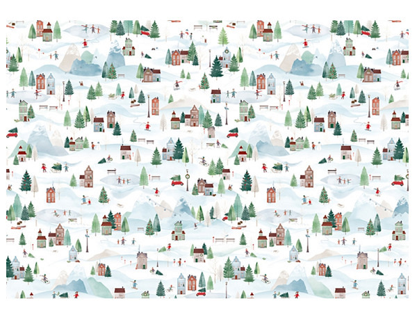 Geschenkpapier Artebene Winterdorf 50x70cm