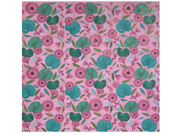 Geschenkpapier Goldbuch Turnowsky Tropical Leaves pink