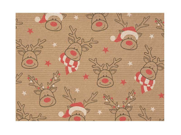 Geschenkpapier Braun&Company Happy Rentier 70cmx2m