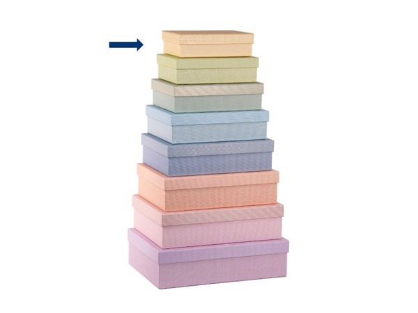 Geschenkschachtel Artebene Multicolor Gelb, Grösse 1: 