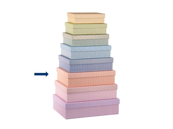 Geschenkschachtel Artebene Multicolor Peach, Grösse 6: 28x19,5x7,5cm 