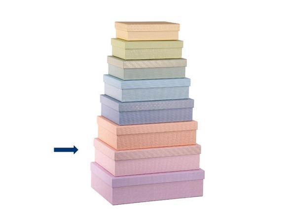 Geschenkschachtel Artebene Multicolor Rosa, Grösse 7: 