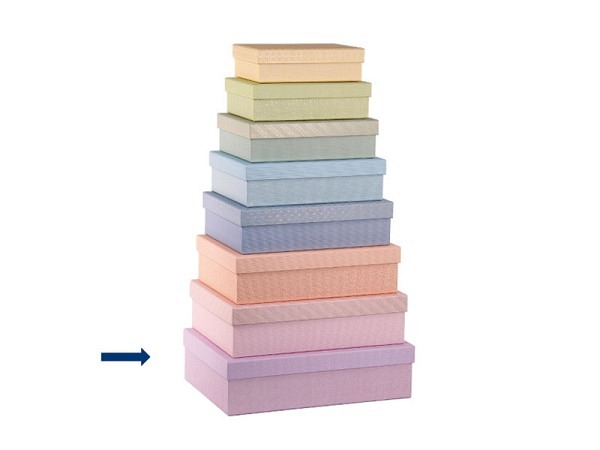 Geschenkschachtel Artebene Multicolor Flieder, Grösse 8: 32x22,5x8,5cm 