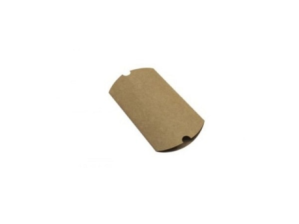 Geschenkschachtel Artoz Pillow Box Kraftpapier braun gross 187x101mm, 6Stk, Kissenschachteln