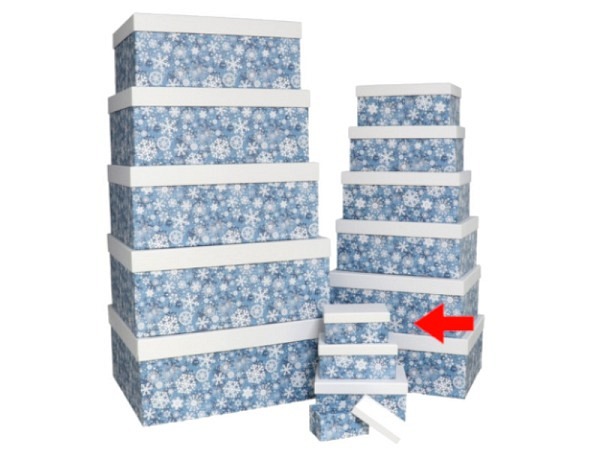 Geschenkschachtel Gerimport Snowflakes Grösse 2