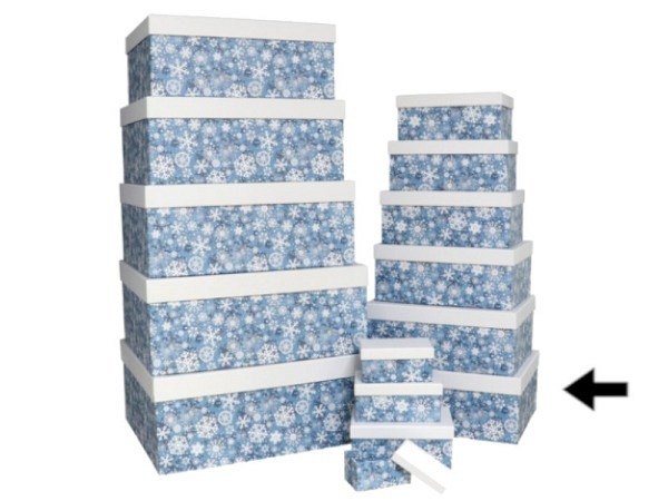 Geschenkschachtel Gerimport Snowflakes Grösse 10