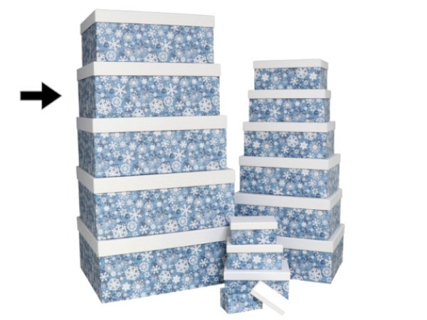 Geschenkschachtel Gerimport Snowflakes Grösse 12