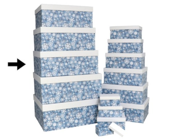 Geschenkschachtel Gerimport Snowflakes Grösse 13