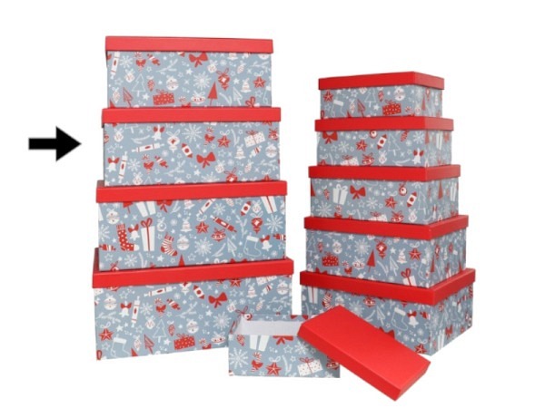 Geschenkschachtel Gerimport Weihnachtssujets Grösse 8