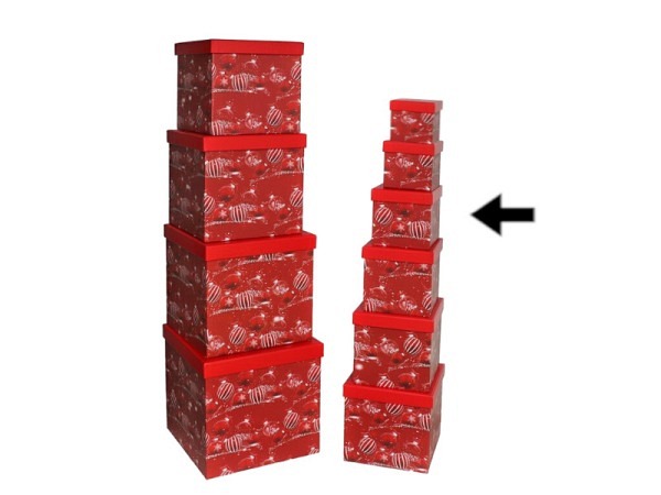 Geschenkschachtel Gerimport Weihnachtskugel quadratisch kubisch Grösse 3