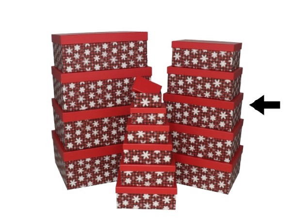 Geschenkschachtel Gerimport Snowflake Grösse 9