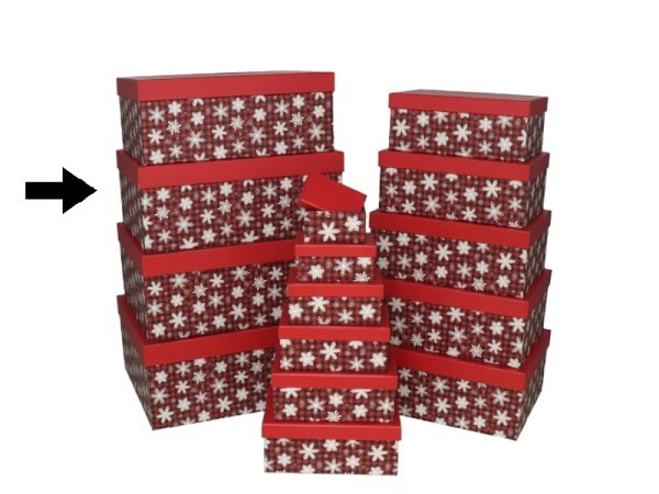 Geschenkschachtel Gerimport Snowflake Grösse 13