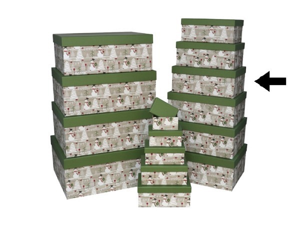 Geschenkschachtel Gerimport Snowmen Grösse 8