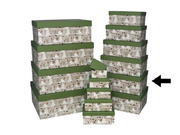 Geschenkschachtel Gerimport Snowmen Grösse 10