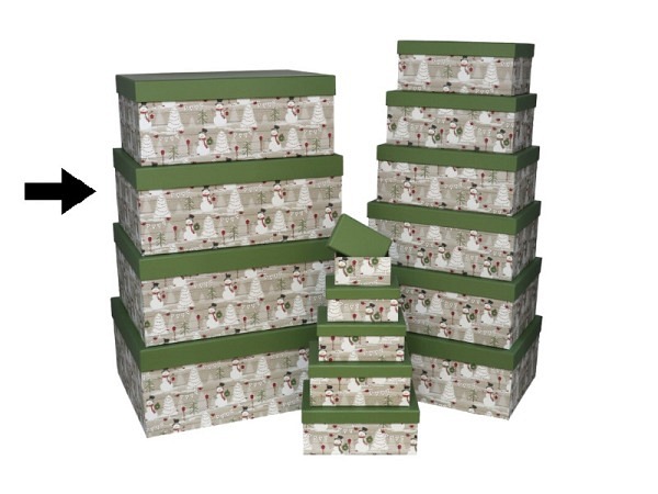Geschenkschachtel Gerimport Snowmen Grösse 13