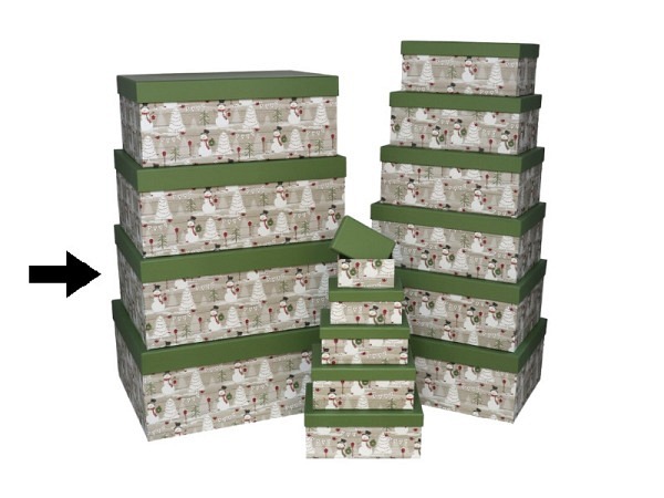 Geschenkschachtel Gerimport Snowmen Grösse 14