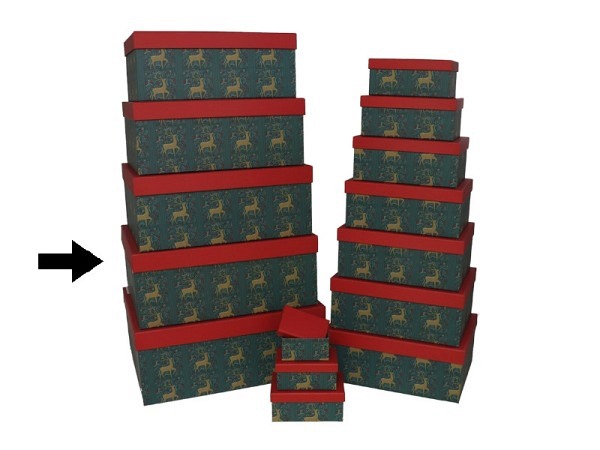 Geschenkschachtel Gerimport Reindeer Grösse 14