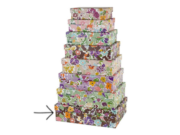 Geschenkschachtel Artebene Blütenmix Grösse 8: 32x22,5x8,5cm