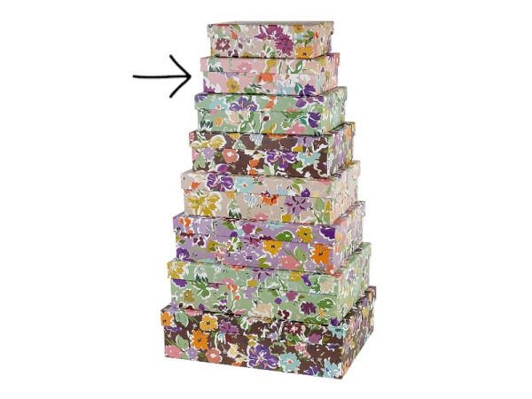 Geschenkschachtel Artebene Blütenmix Grösse 2: 20x13,5x5,5cm