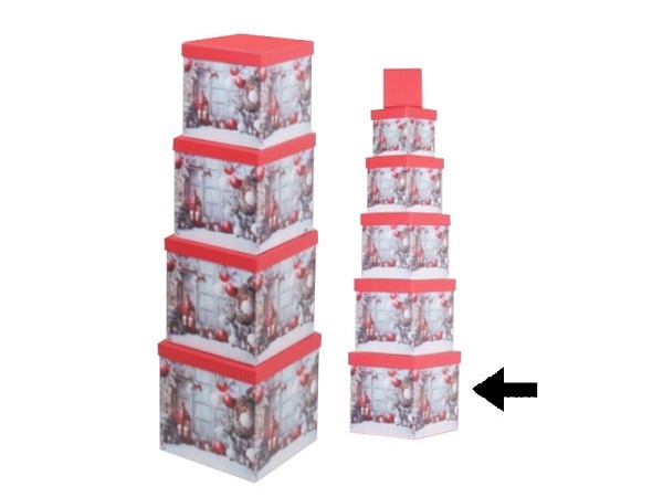 Geschenkschachtel Gerimport Prim quadratisch kubisch Grösse 6