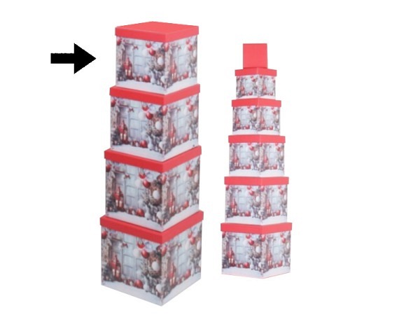 Geschenkschachtel Gerimport Prim quadratisch kubisch Grösse 7