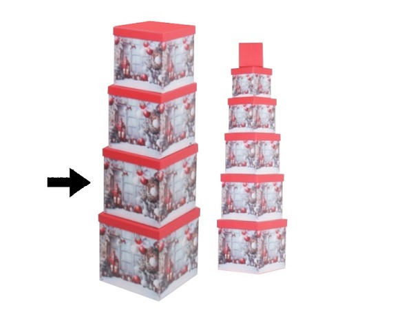 Geschenkschachtel Gerimport Prim quadratisch kubisch Grösse 9