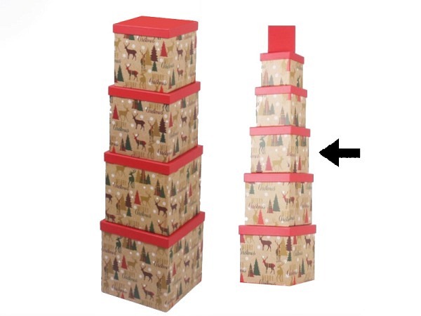 Geschenkschachtel Gerimport Moi quadratisch kubisch Grösse 4