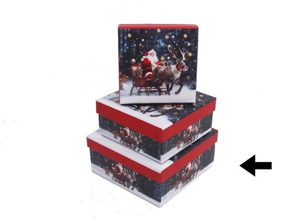 Geschenkschachtel Gerimport Desi quadratisch flach Grösse 3