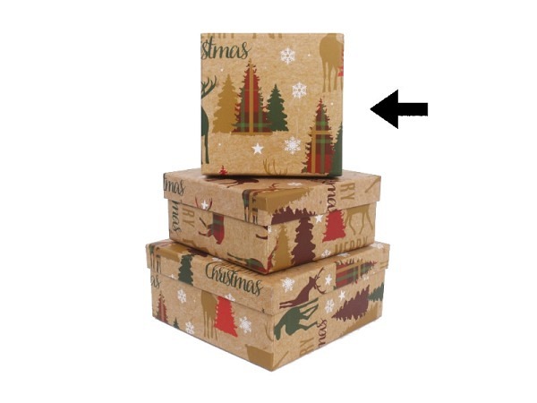 Geschenkschachtel Gerimport Moi quadratisch flach Grösse 1