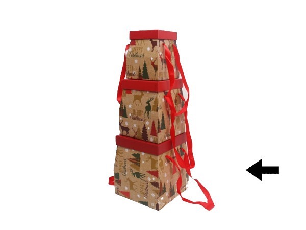 Geschenkschachtel Gerimport Moi quadratisch Tragschlaufen Grösse 3