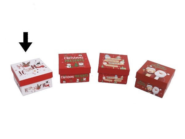 Geschenkschachtel Gerimport Prem quadratisch flach Motiv 1